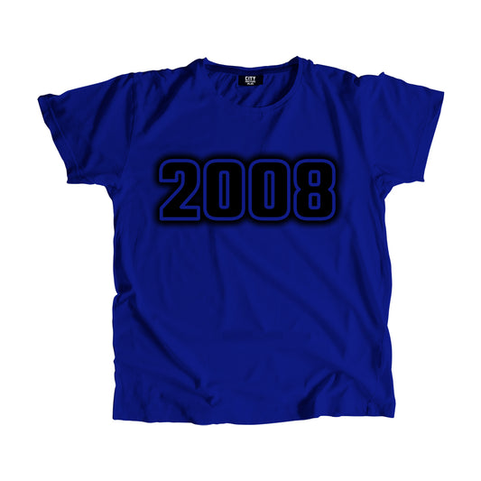 2008 Vintage Heritage Year Men Unisex T-Shirt (Royal Blue)