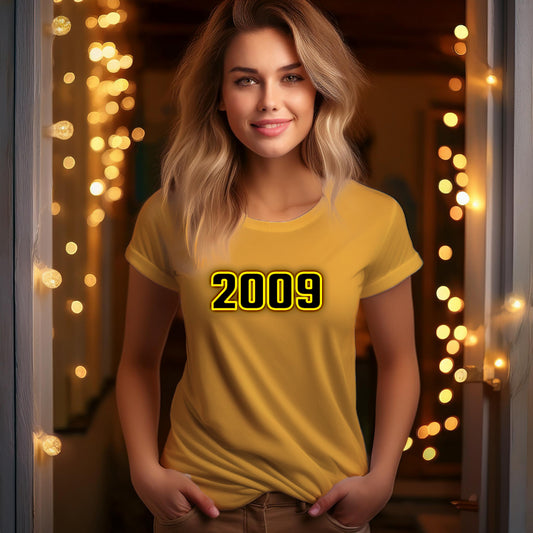 2009 Year Women T-Shirt (Golden Yellow)