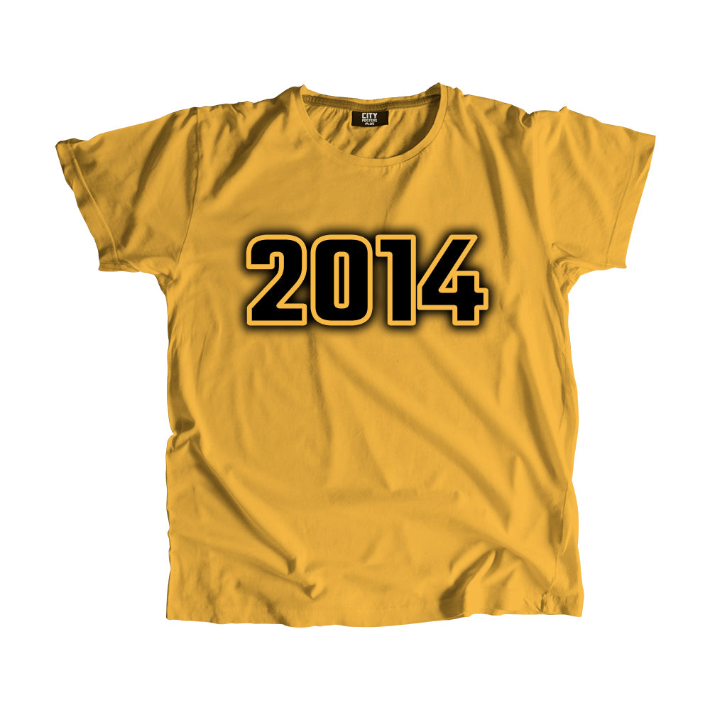 2014 Vintage Heritage Year Men Unisex T-Shirt (Golden Yellow)