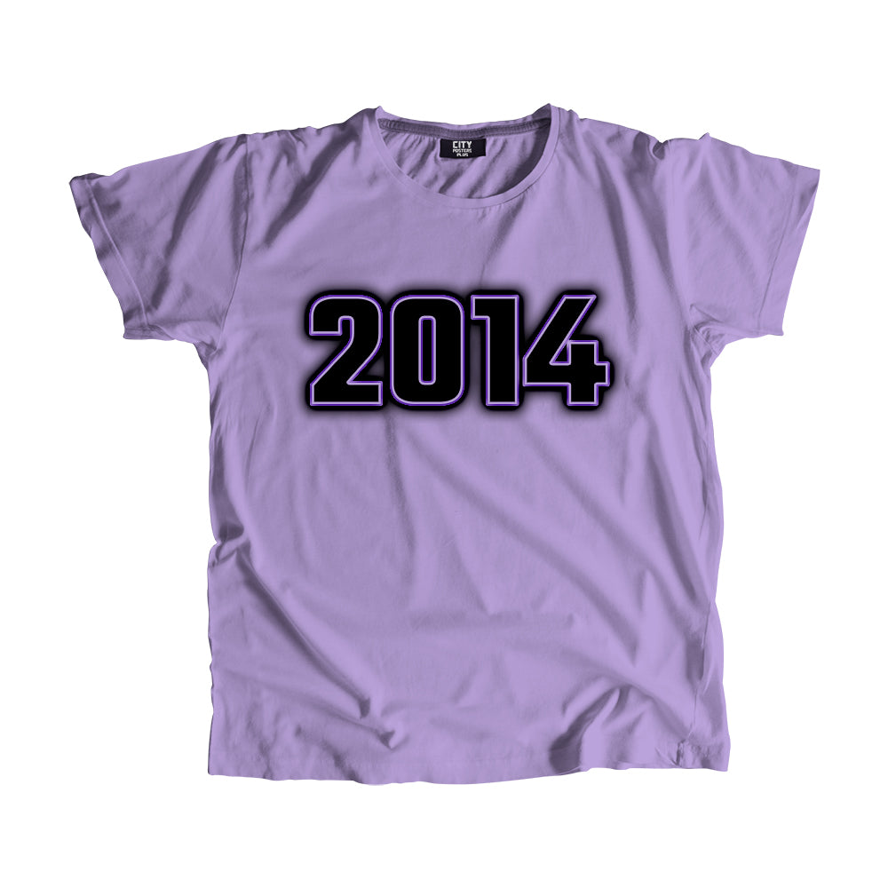 2014 Year Men Unisex T-Shirt (Iris Lavender)
