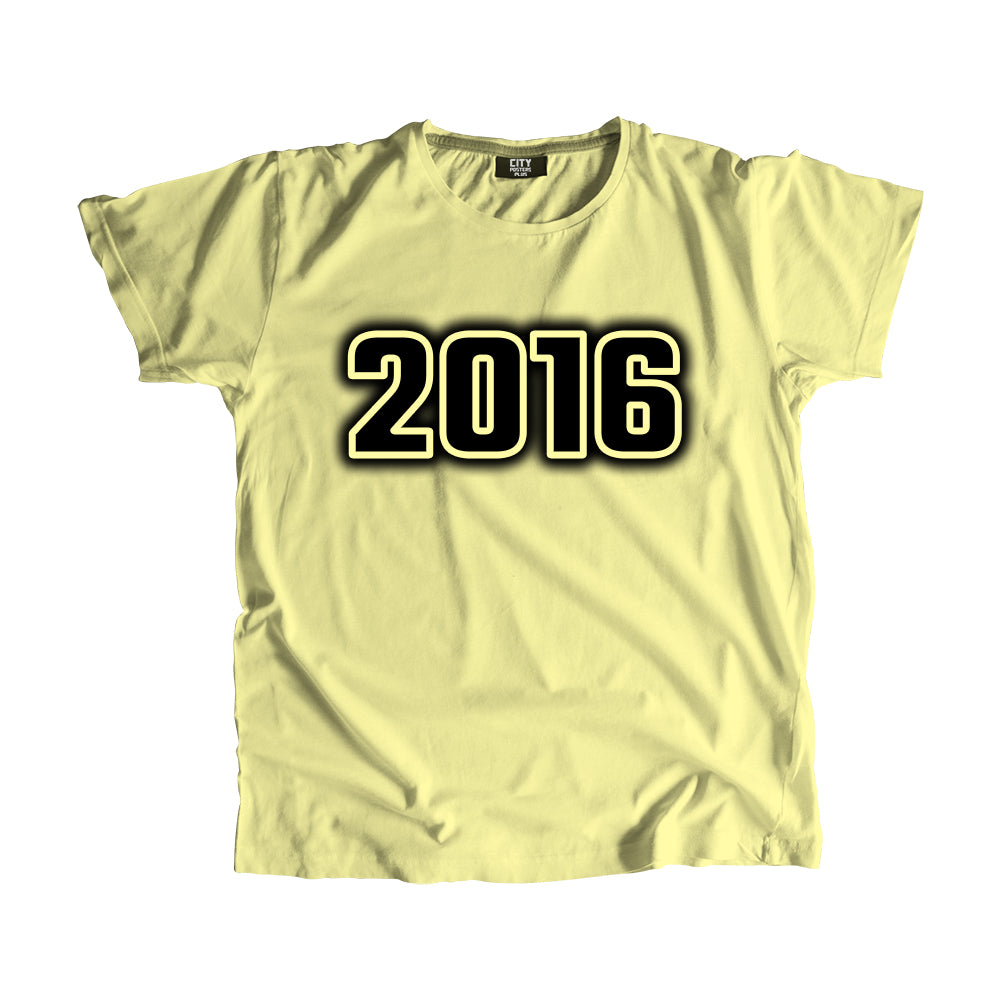 2016 Year Men Unisex T-Shirt (Butter Yellow)