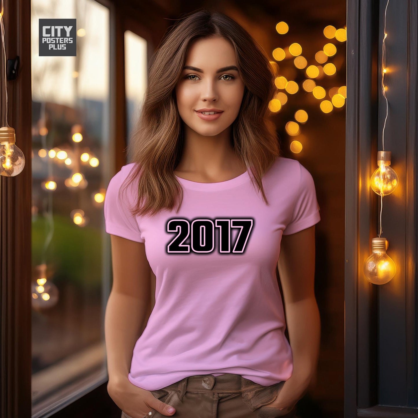 2017 Vintage Birth Year Women T-Shirt | City Posters Plus