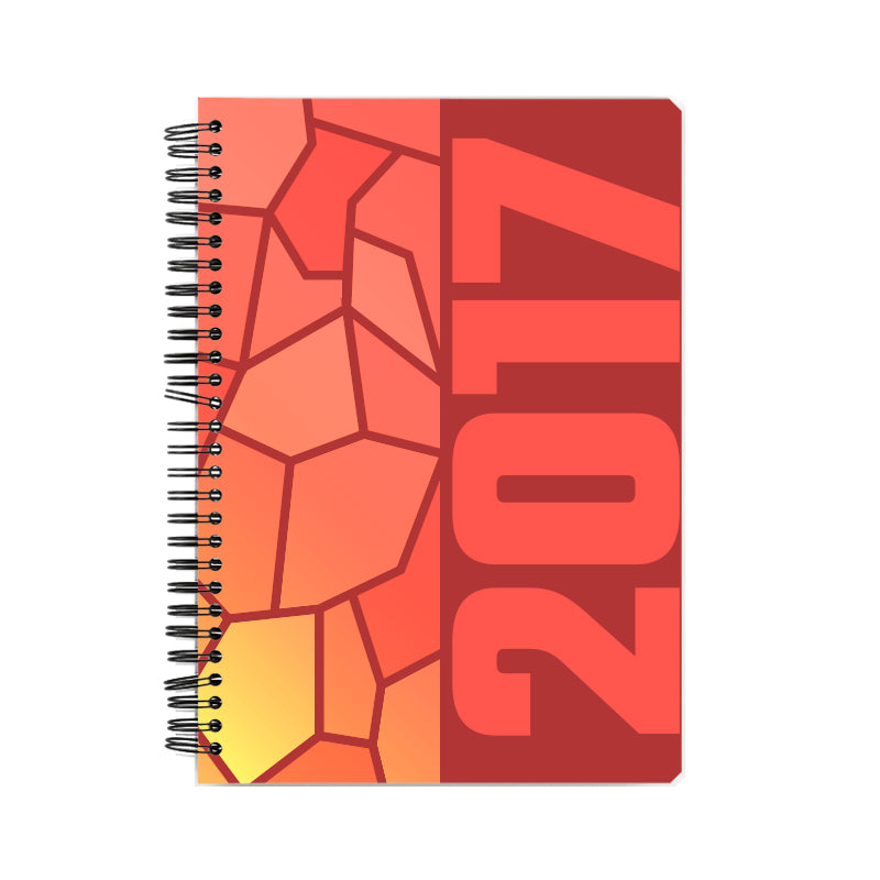 2017 Year Notebook (Red, A5 Size, 100 Pages, Ruled)