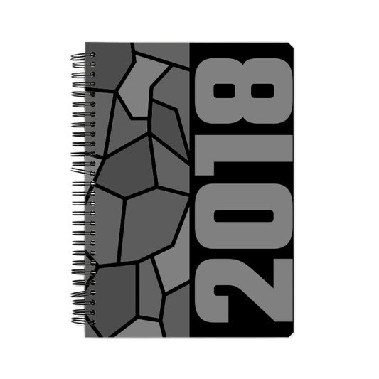 2018 Year Notebook (Black, A5 Size, 100 Pages, Ruled)