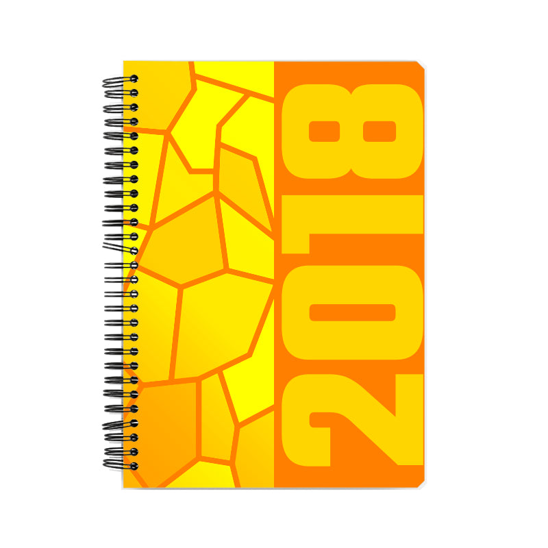 2018 Year Notebook (Orange, A5 Size, 100 Pages, Ruled)