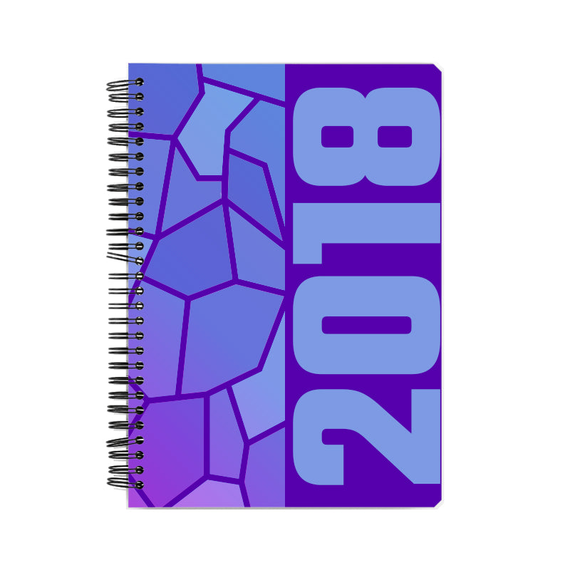 2018 Year Notebook (Purple, A5 Size, 100 Pages, Ruled)