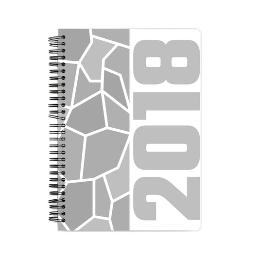 2018 Year Notebook (White, A5 Size, 100 Pages, Ruled)