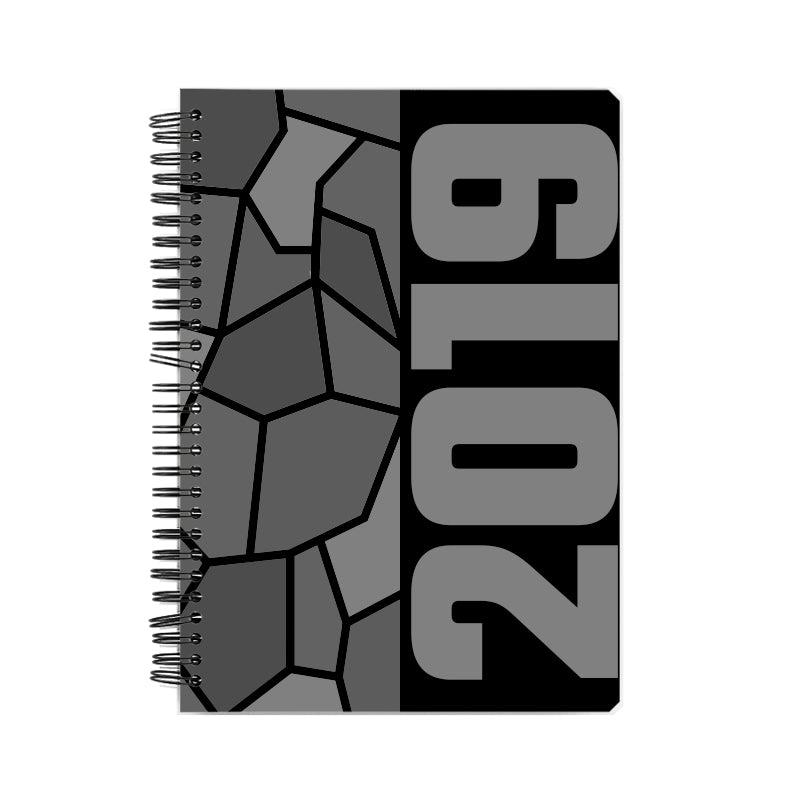 2019 Year Notebook (Black, A5 Size, 100 Pages, Ruled)