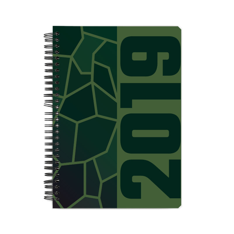 2019 Year Notebook (Olive Green, A5 Size, 100 Pages, Ruled)