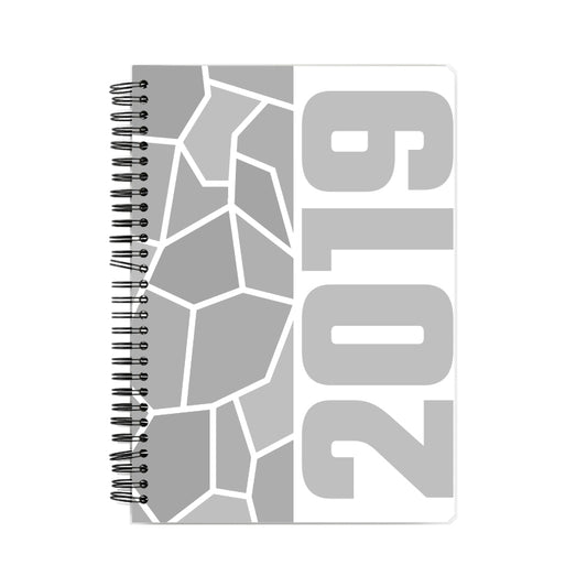 2019 Year Notebook (White, A5 Size, 100 Pages, Ruled)