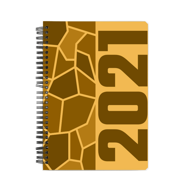 2021 Year Notebook (Golden Yellow, A5 Size, 100 Pages, Ruled)