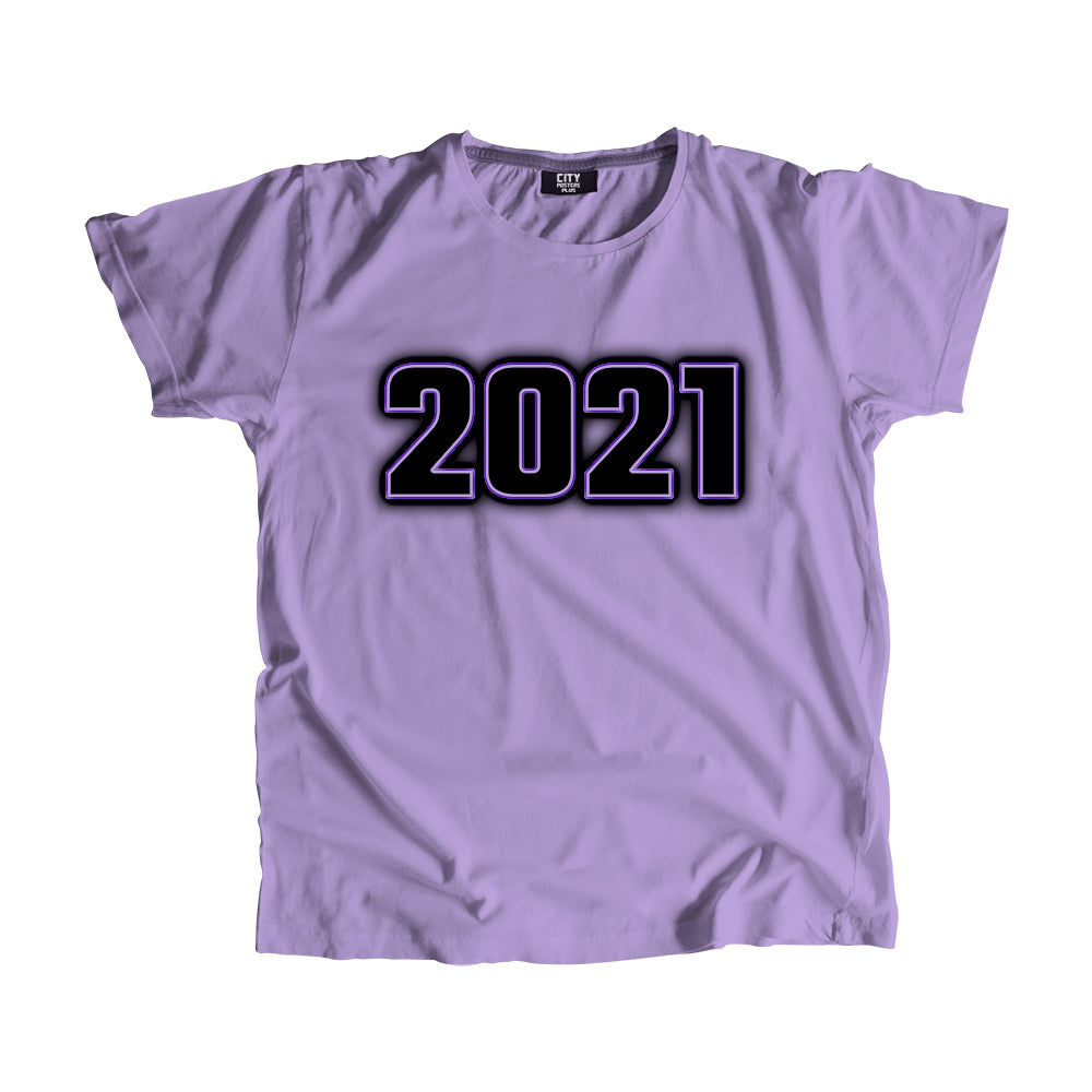 2021 Year Men Unisex T-Shirt (Iris Lavender)