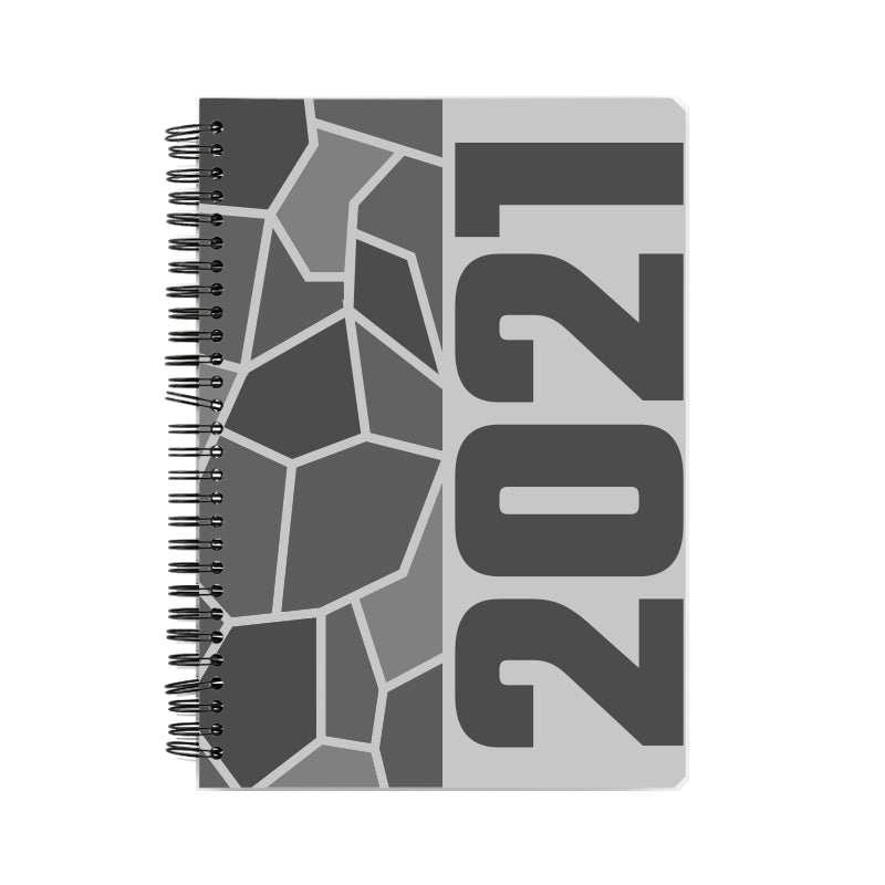 2021 Year Notebook (Melange Grey, A5 Size, 100 Pages, Ruled)