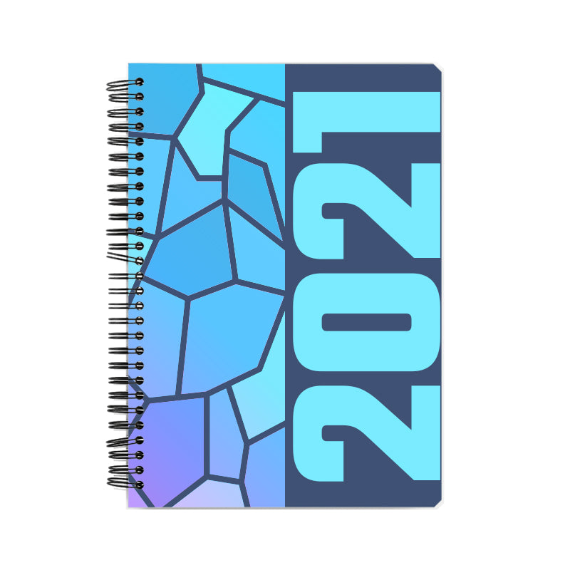 2021 Year Notebook (Navy Blue, A5 Size, 100 Pages, Ruled)