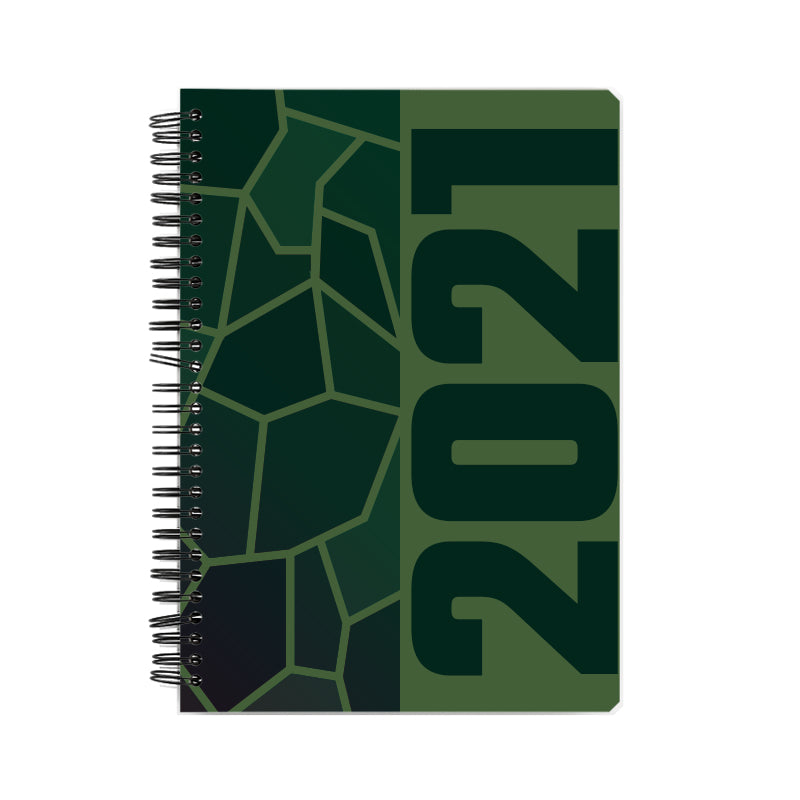 2021 Year Notebook (Olive Green, A5 Size, 100 Pages, Ruled)