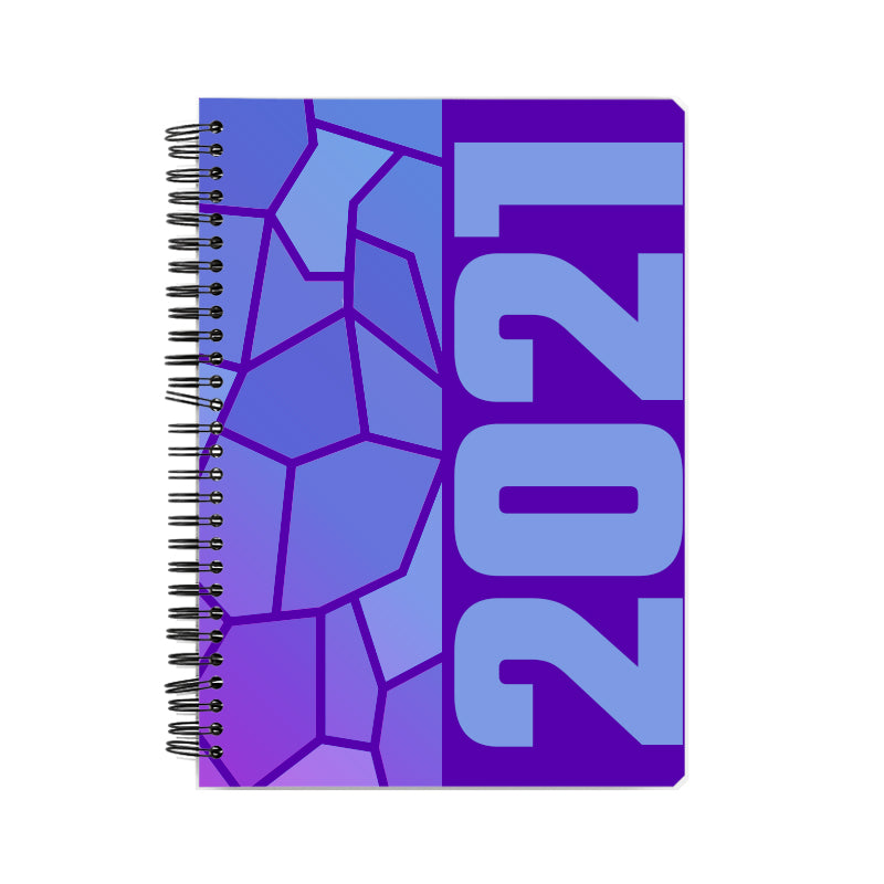 2021 Year Notebook (Purple, A5 Size, 100 Pages, Ruled)