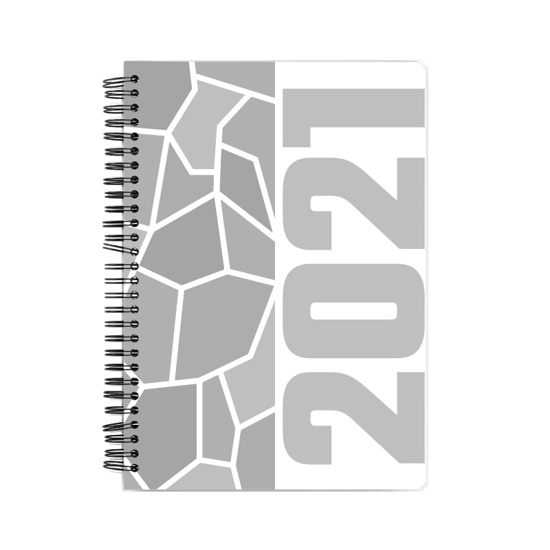 2021 Year Notebook (White, A5 Size, 100 Pages, Ruled)