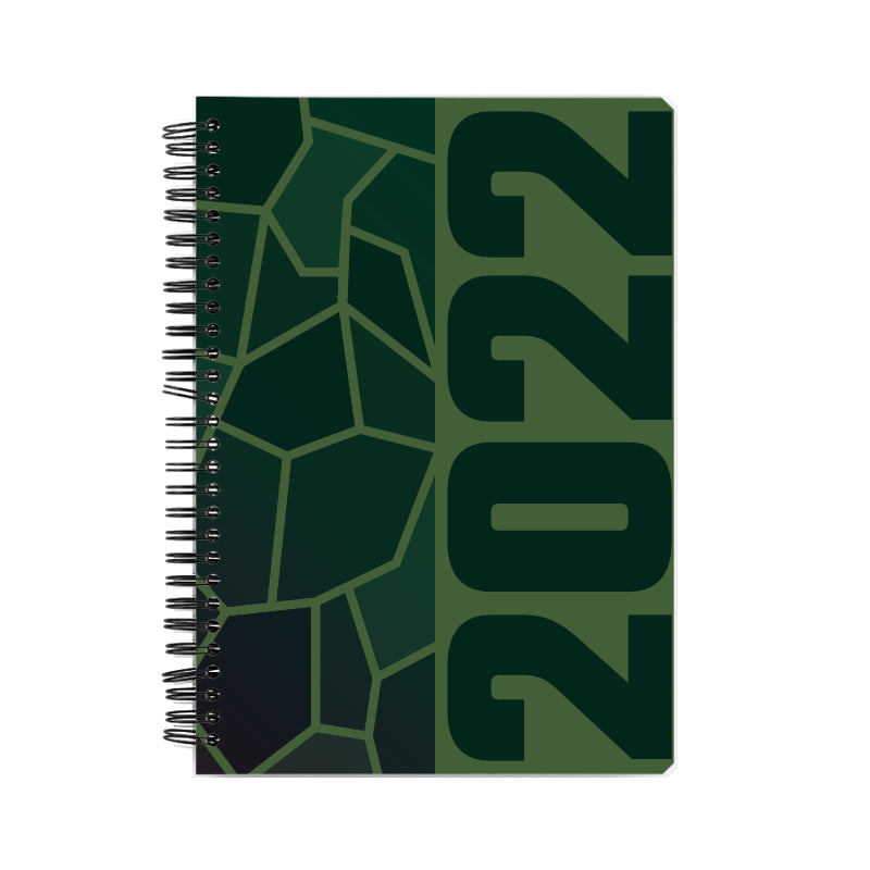 2022 Year Notebook (Olive Green, A5 Size, 100 Pages, Ruled)