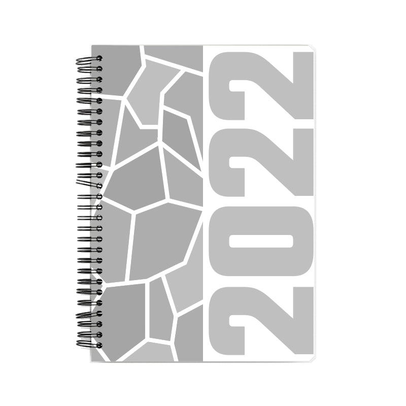 2022 Year Notebook (White, A5 Size, 100 Pages, Ruled)