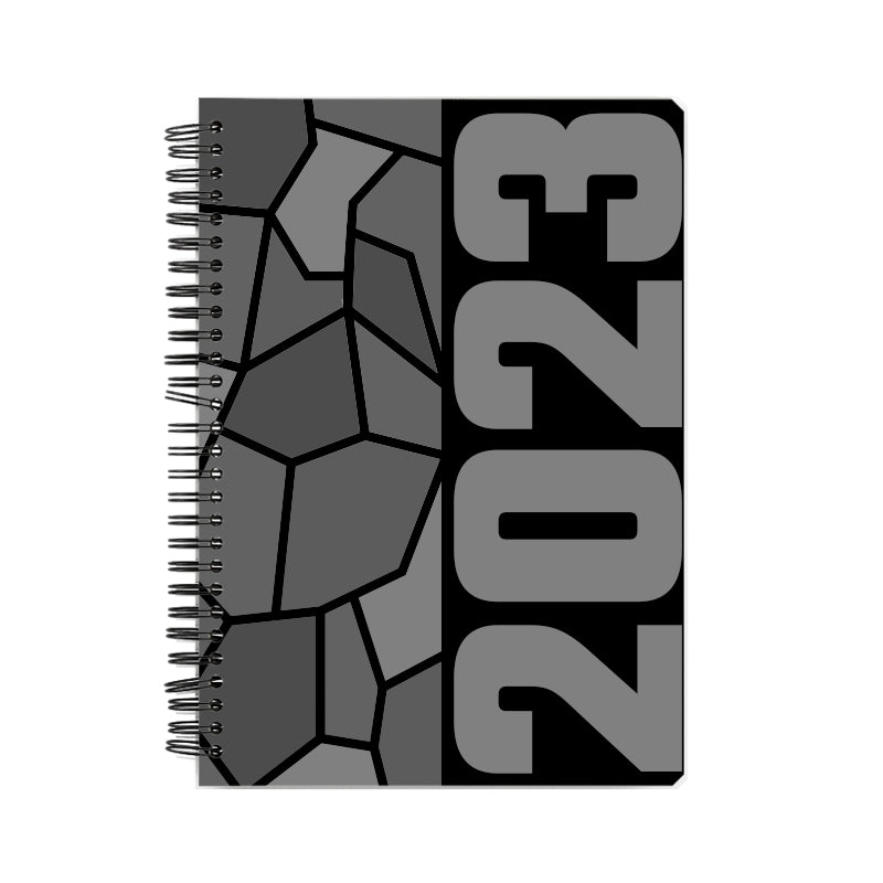 2023 Year Notebook (Black, A5 Size, 100 Pages, Ruled)