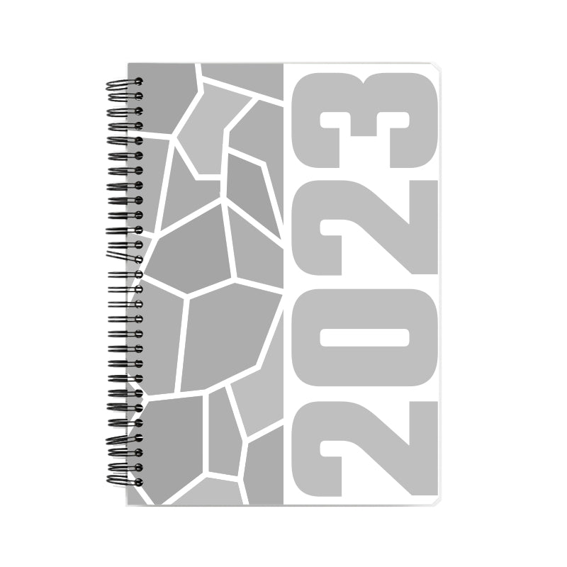 2023 Year Notebook (White, A5 Size, 100 Pages, Ruled)