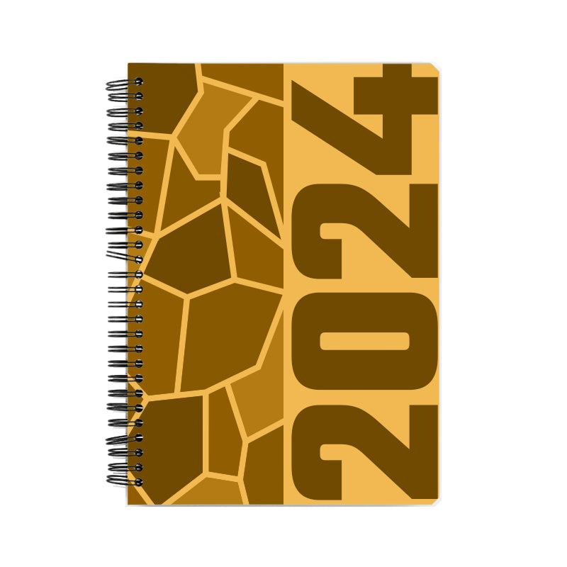 2024 Year Notebook (Golden Yellow, A5 Size, 100 Pages, Ruled)