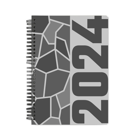 2024 Year Notebook (Melange Grey, A5 Size, 100 Pages, Ruled)