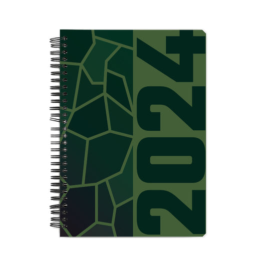 2024 Year Notebook (Olive Green, A5 Size, 100 Pages, Ruled)