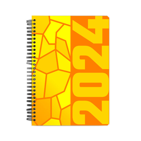 2024 Year Notebook (Orange, A5 Size, 100 Pages, Ruled)