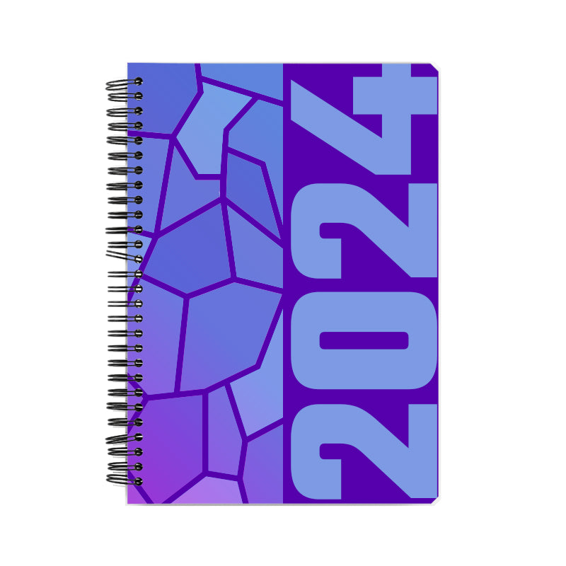 2024 Year Notebook (Purple, A5 Size, 100 Pages, Ruled)