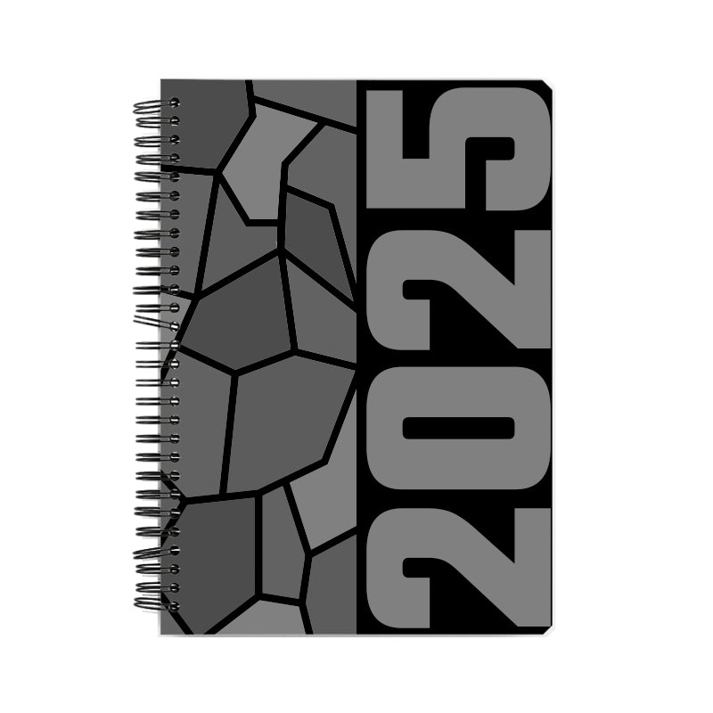 2025 Year Notebook (Black, A5 Size, 100 Pages, Ruled)