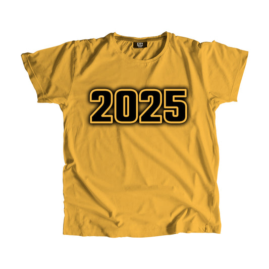 2025 Year Men Unisex T-Shirt (Golden Yellow)