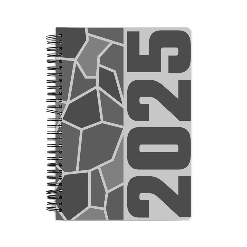 2025 Year Notebook (Melange Grey, A5 Size, 100 Pages, Ruled)