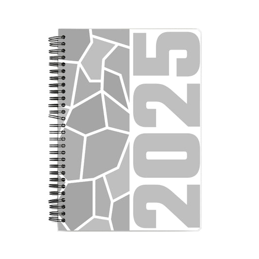 2025 Year Notebook (White, A5 Size, 100 Pages, Ruled)