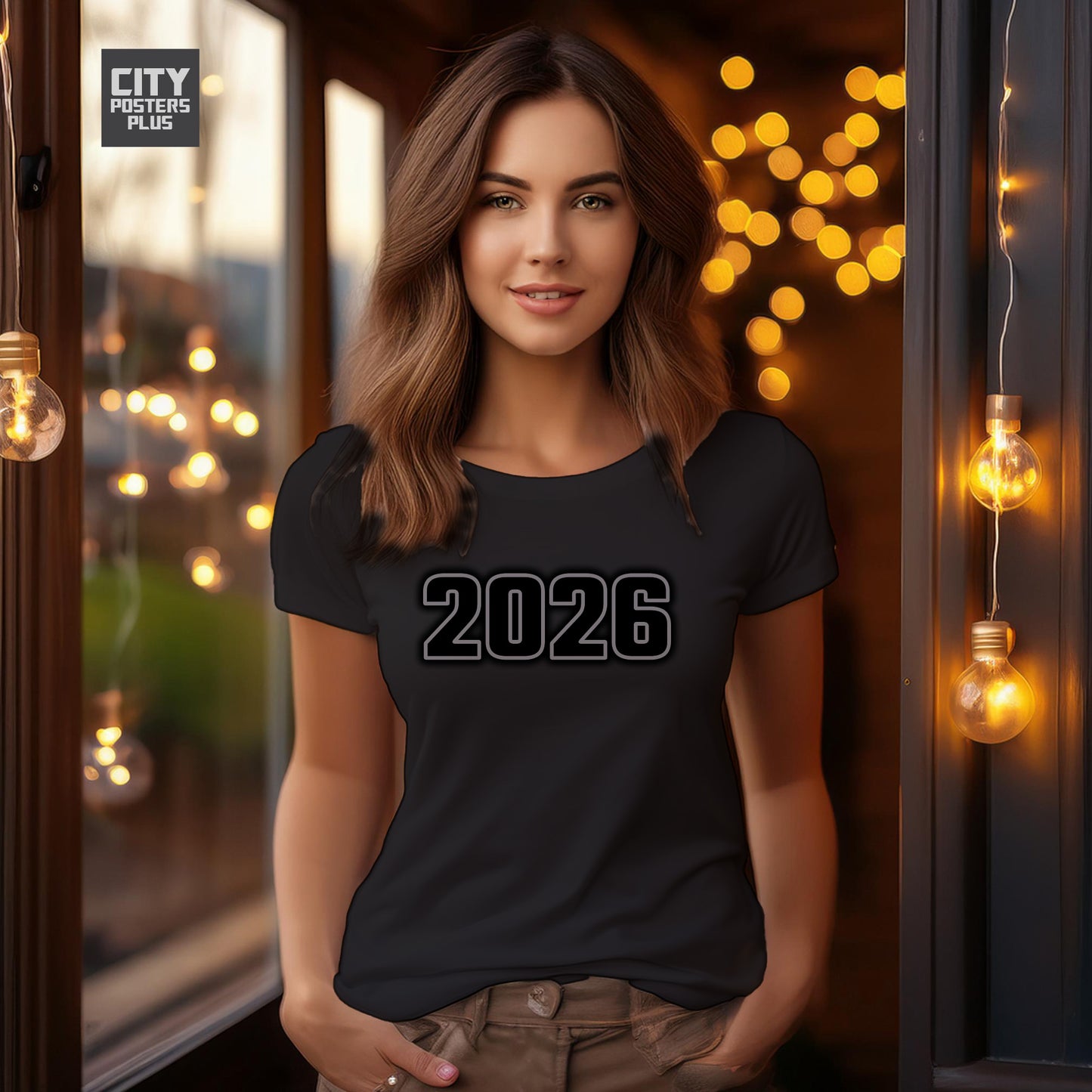 2026 Year Women T-Shirt (Black)