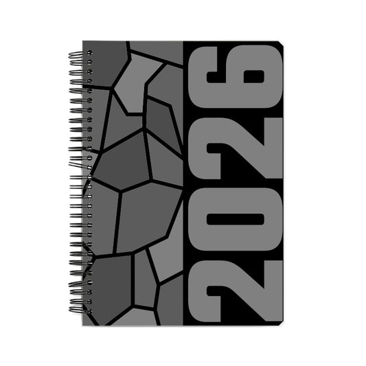 2026 Year Notebook (Black, A5 Size, 100 Pages, Ruled)