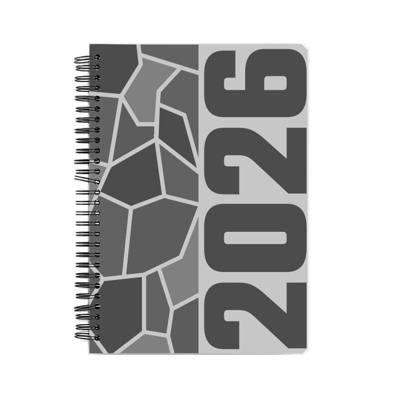 2026 Year Notebook (Melange Grey, A5 Size, 100 Pages, Ruled)