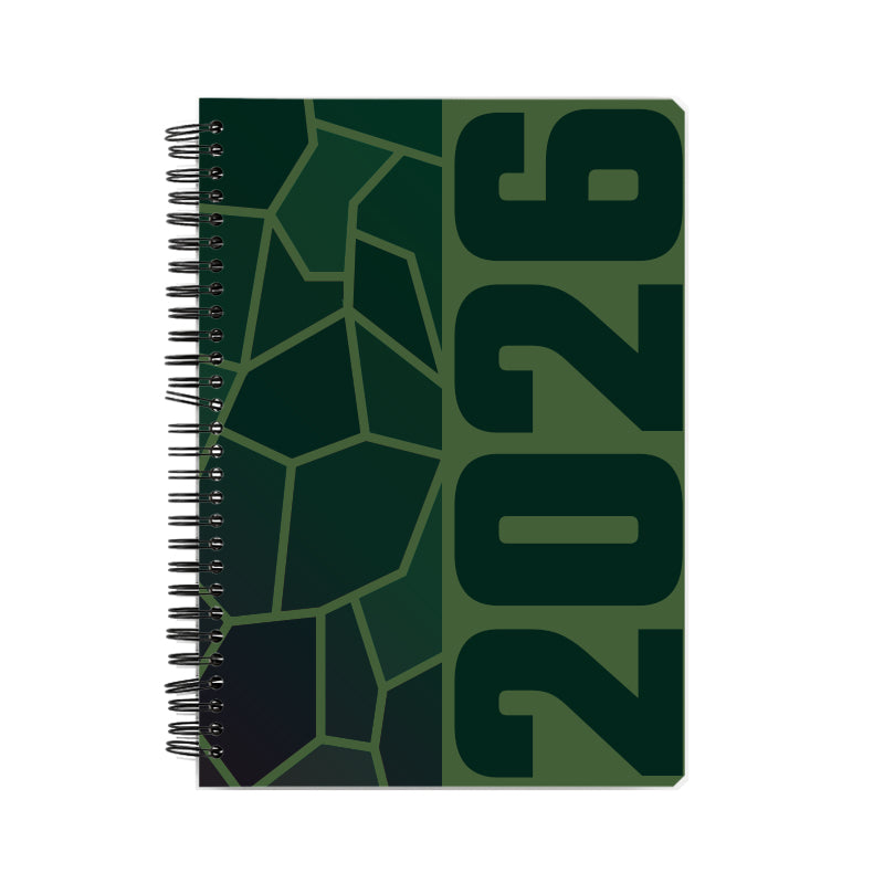 2026 Year Notebook (Olive Green, A5 Size, 100 Pages, Ruled)