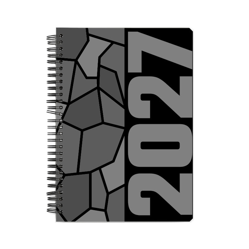 2027 Year Notebook (Black, A5 Size, 100 Pages, Ruled)