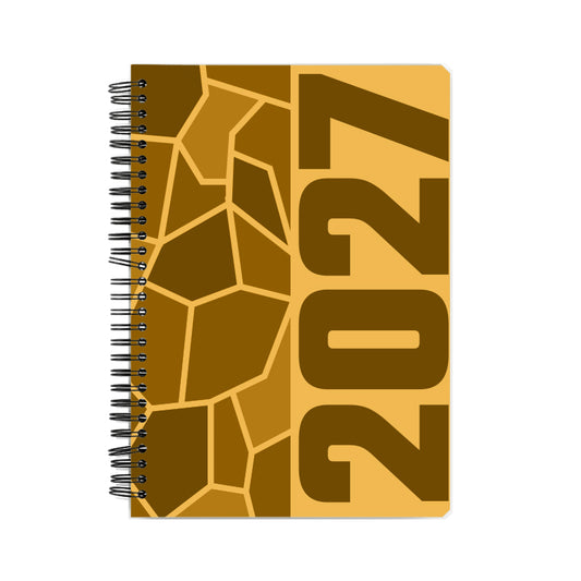 2027 Year Notebook (Golden Yellow, A5 Size, 100 Pages, Ruled)