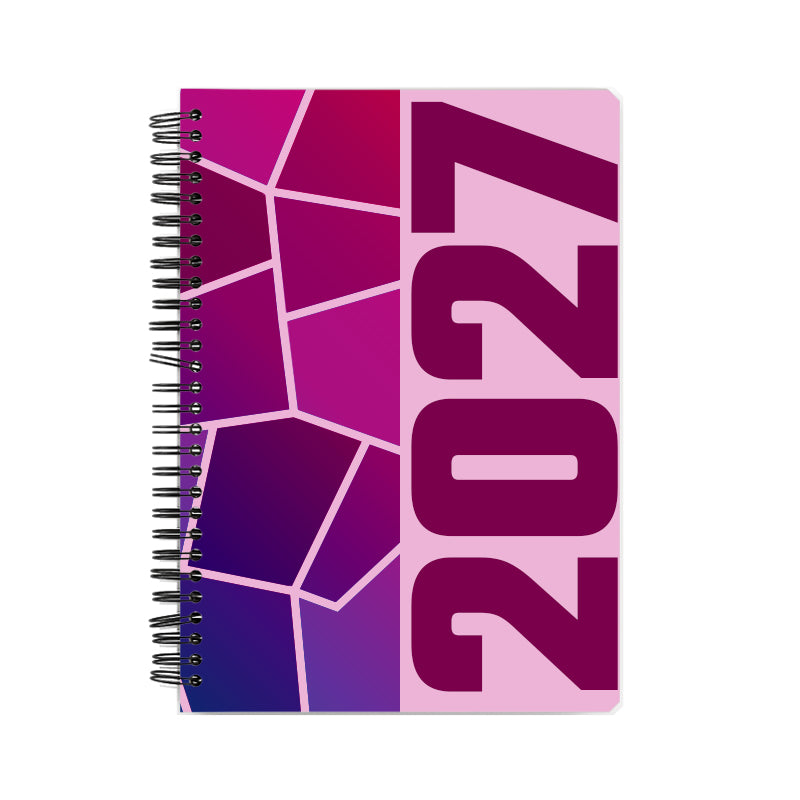 2027 Year Notebook (Light Pink, A5 Size, 100 Pages, Ruled)