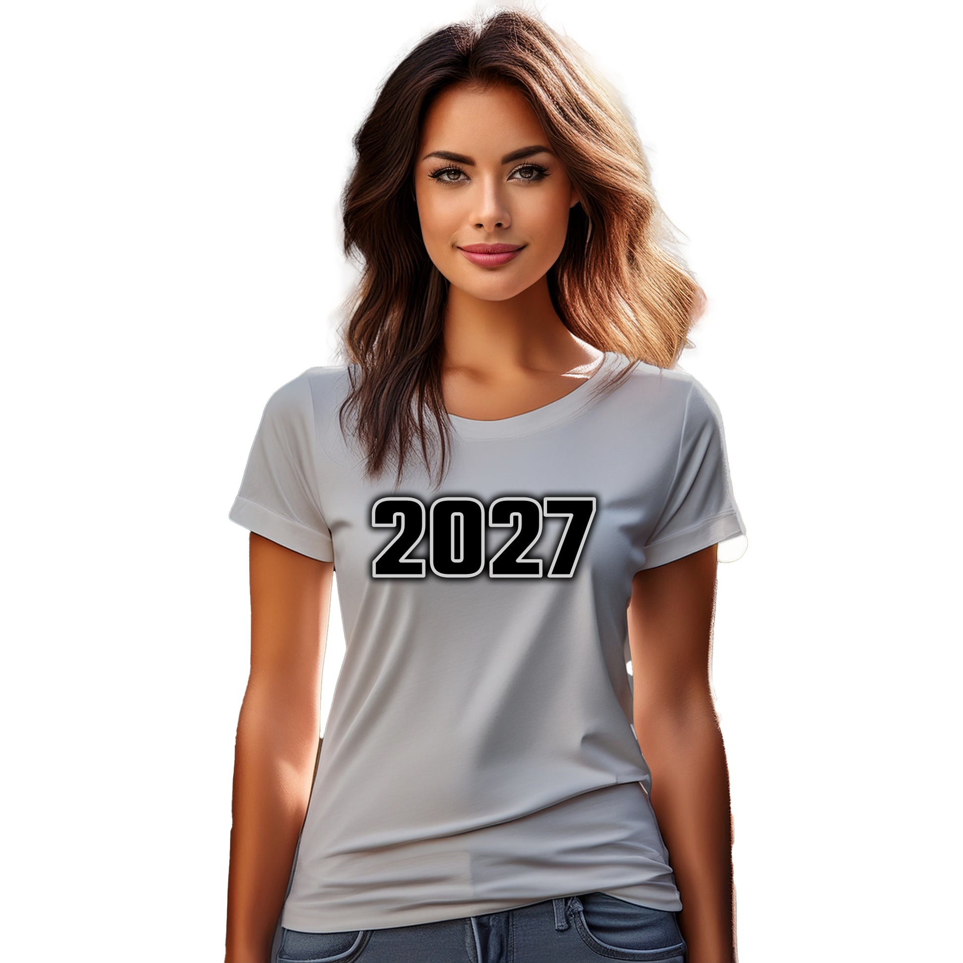 2027 Year Women T-Shirt (Melange Grey)