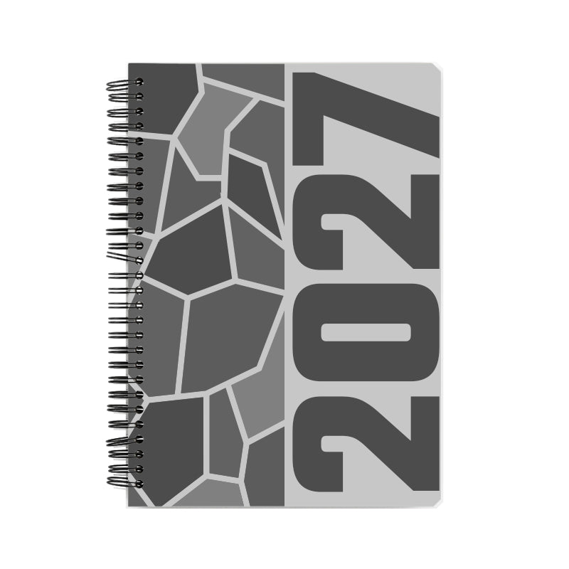 2027 Year Notebook (Melange Grey, A5 Size, 100 Pages, Ruled)