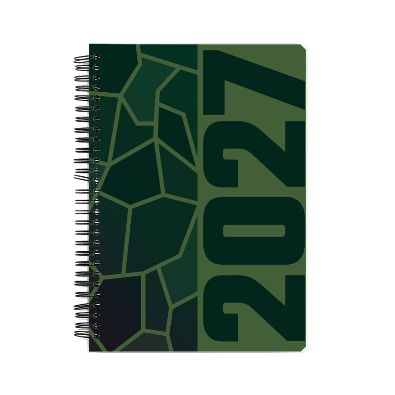 2027 Year Notebook (Olive Green, A5 Size, 100 Pages, Ruled)