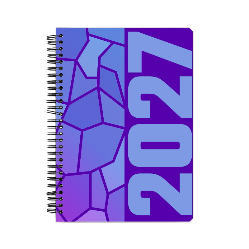 2027 Year Notebook (Purple, A5 Size, 100 Pages, Ruled)