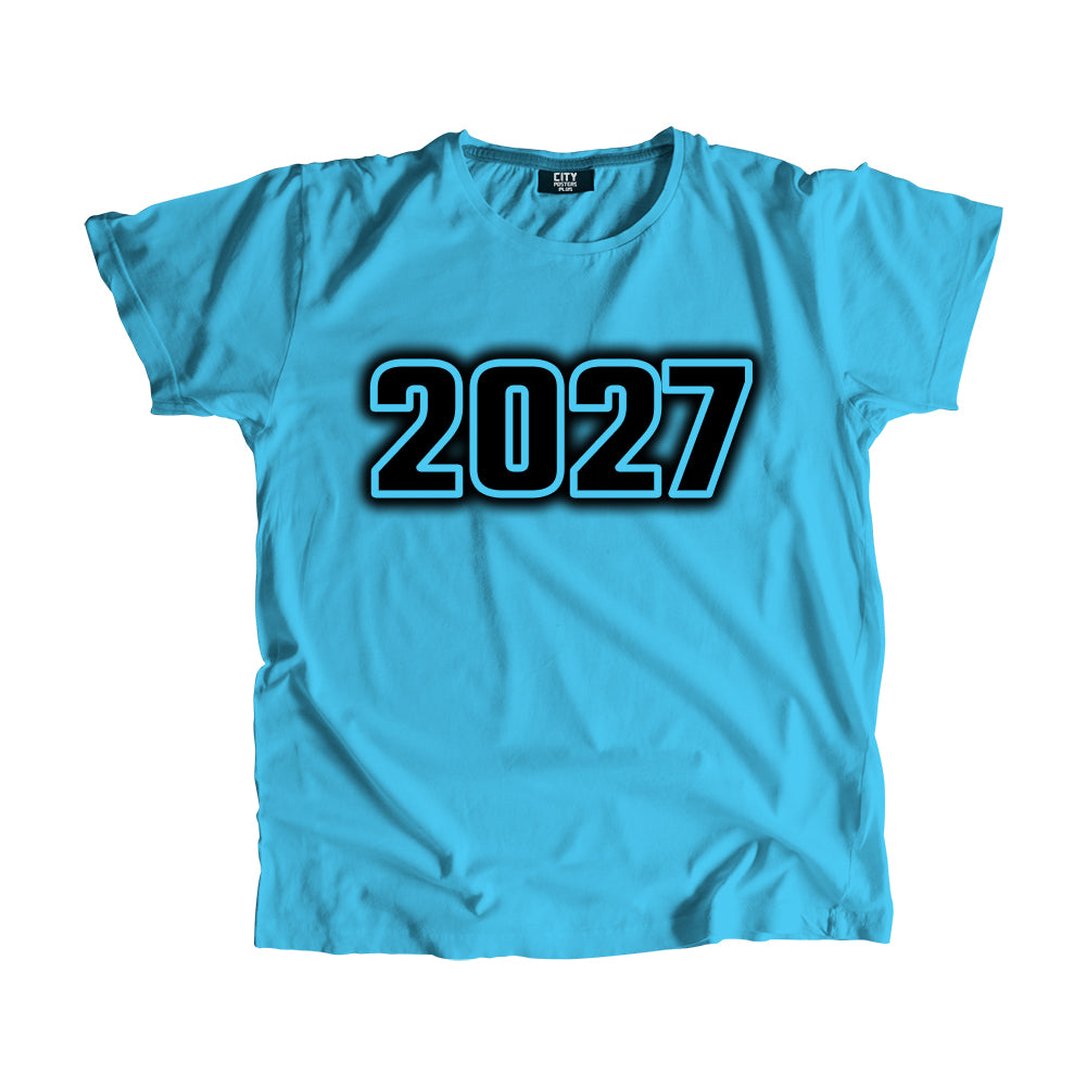 2027 Year Men Unisex T-Shirt (Sky Blue)