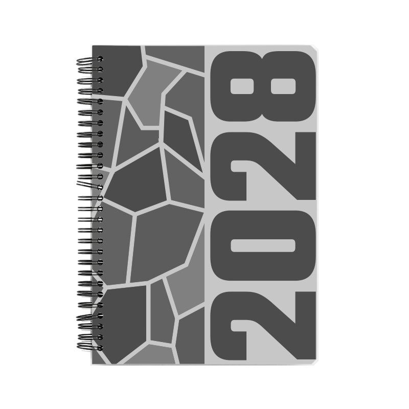 2028 Year Notebook (Melange Grey, A5 Size, 100 Pages, Ruled)