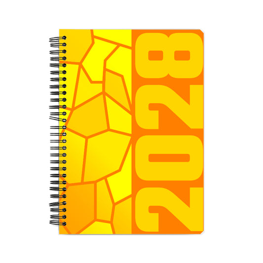 2028 Year Notebook (Orange, A5 Size, 100 Pages, Ruled)