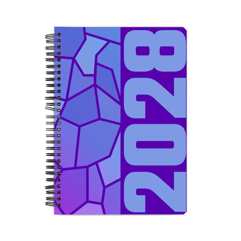 2028 Year Notebook (Purple, A5 Size, 100 Pages, Ruled)