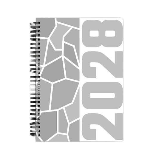 2028 Year Notebook (White, A5 Size, 100 Pages, Ruled)